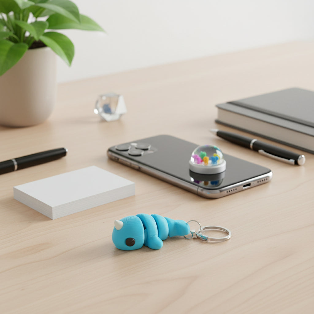 Baby Narwhal Keychain