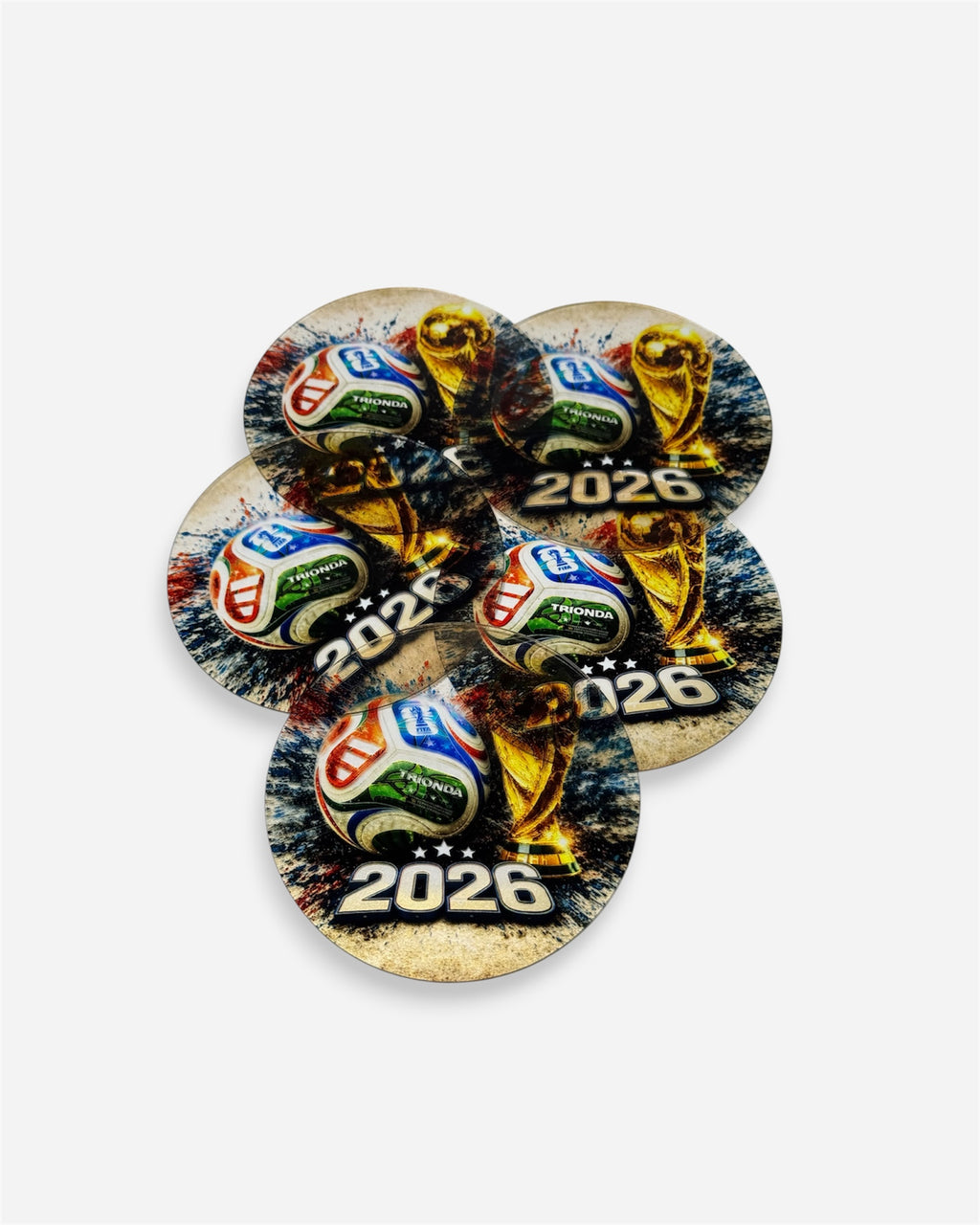 Soccer-Inspired Coaster Set (5 Pack)