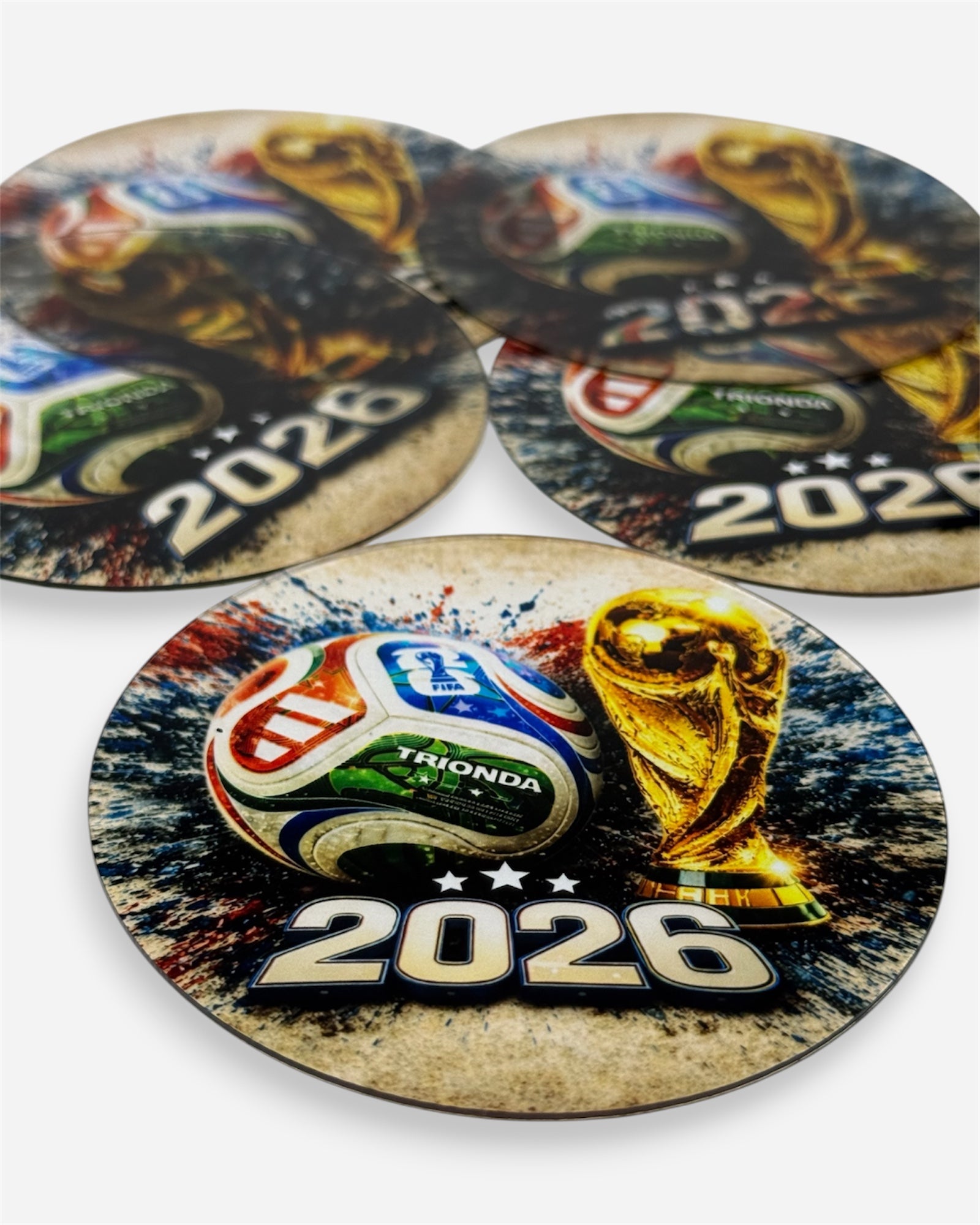 Soccer-Inspired Coaster Set (5 Pack)