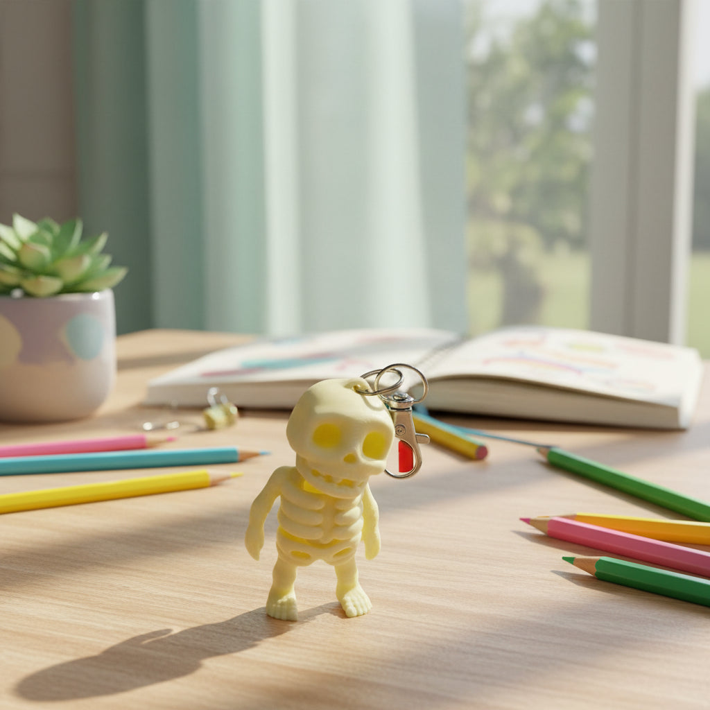 Tiny Skeleton Keychain