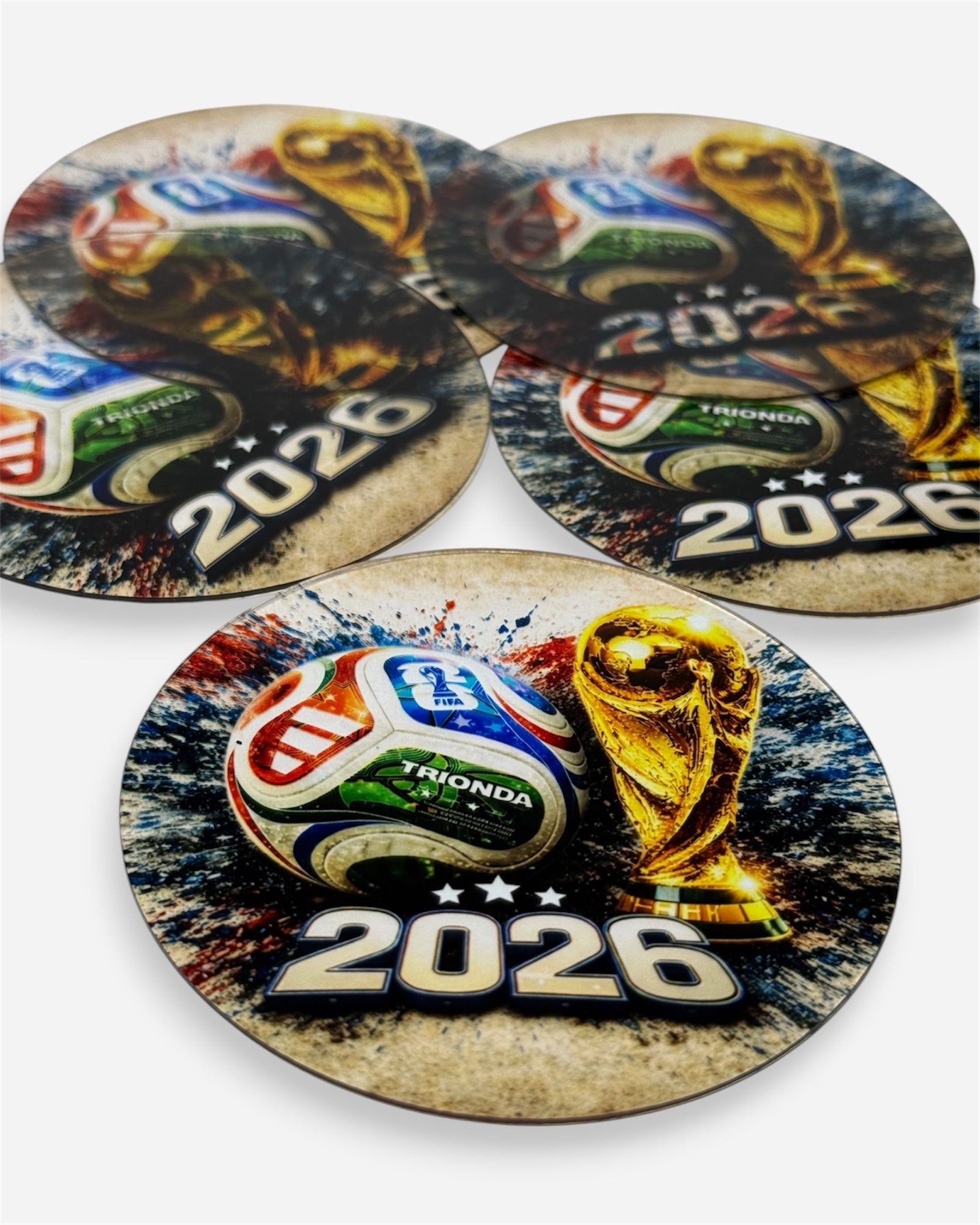 Soccer-Inspired Coaster Set (5 Pack)