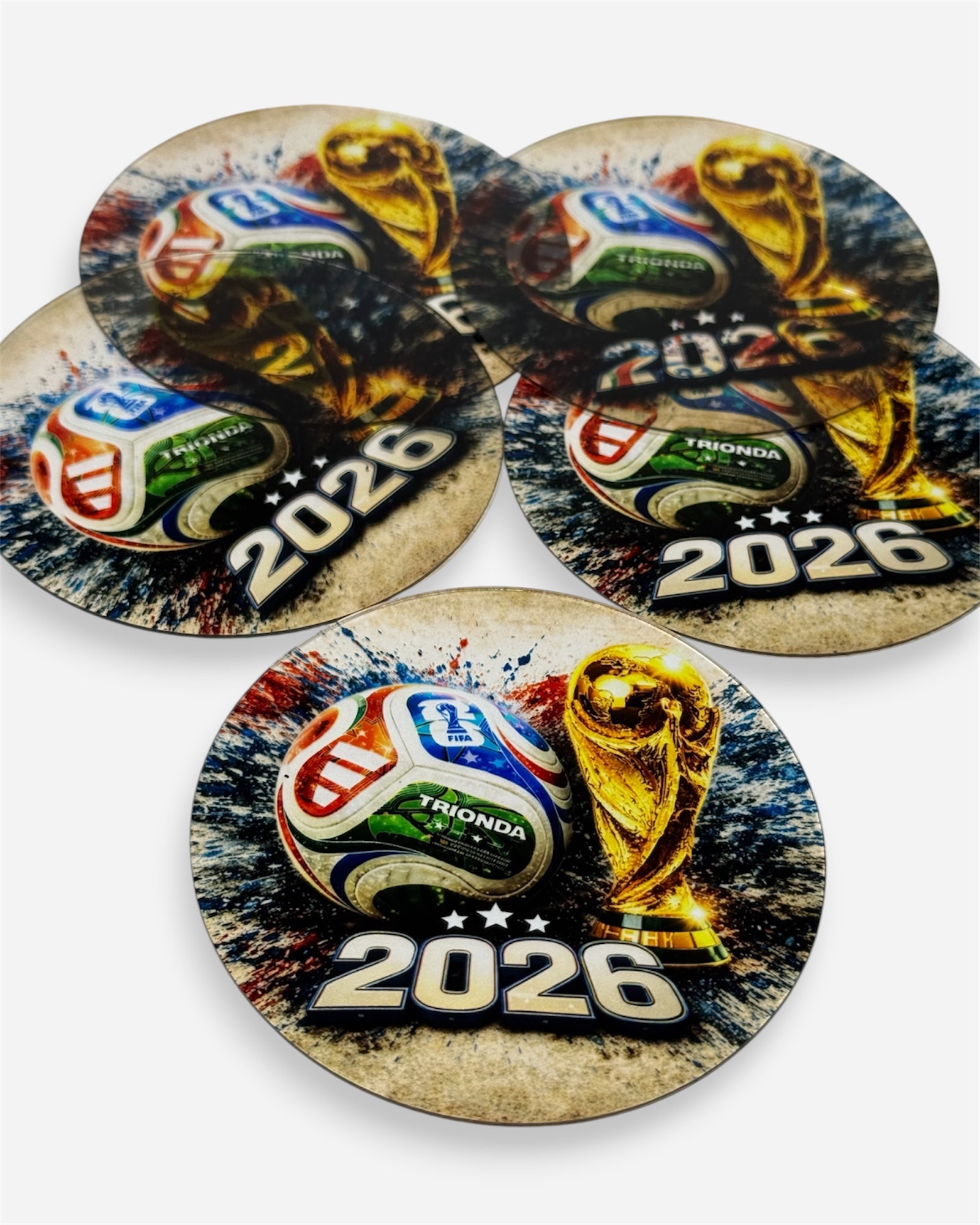 Soccer-Inspired Coaster Set (5 Pack)